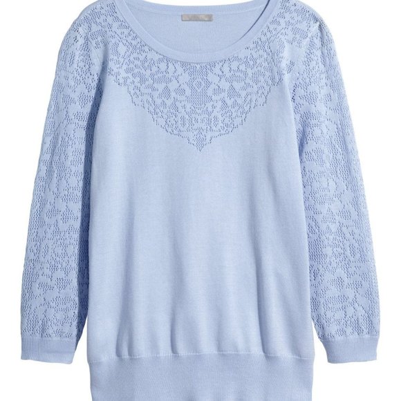 H&M Sweaters - EUC H&M Lightweight Blue Sweater Sz S